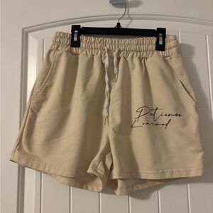SHEIN Cream Cargo Shorts